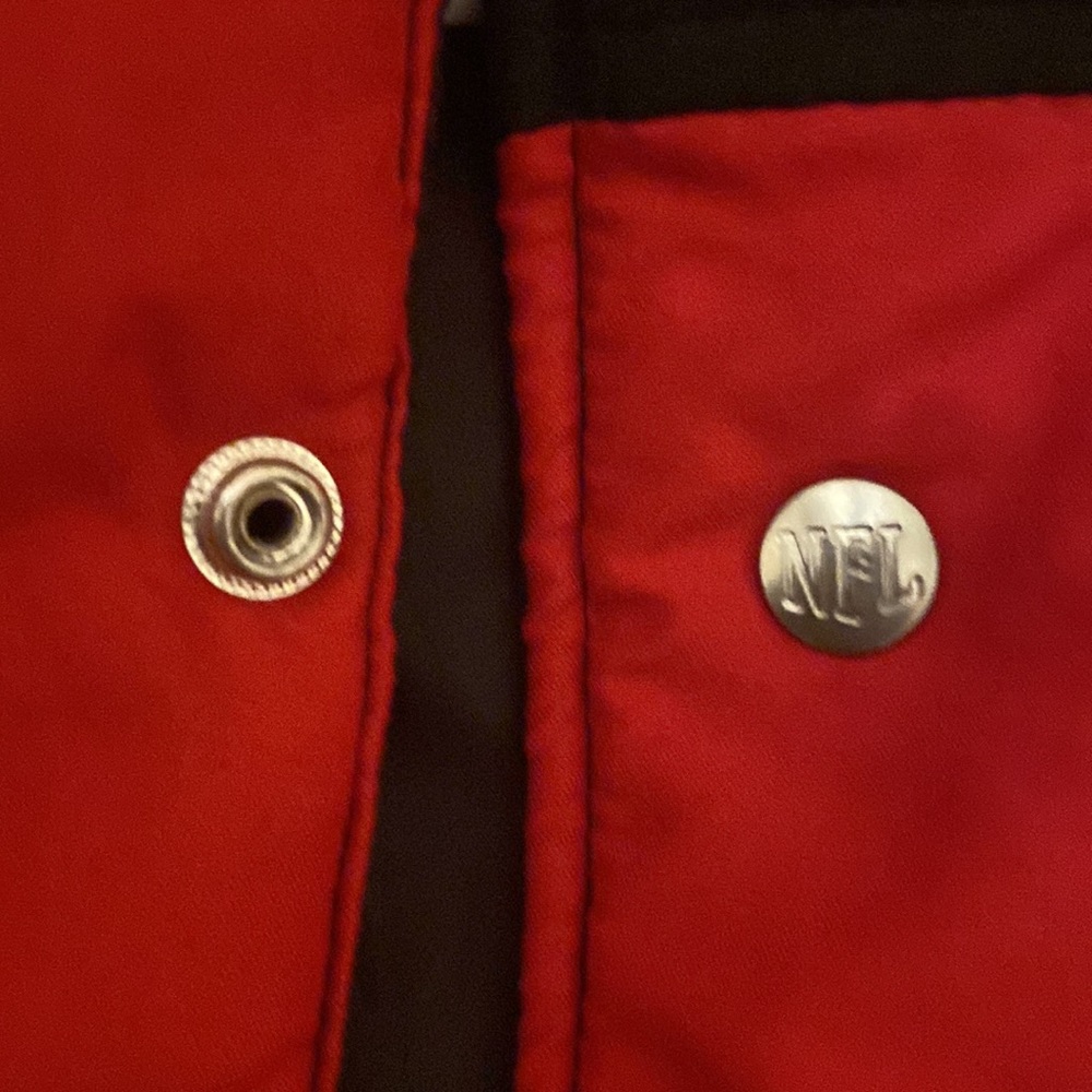49ers vintage vest puffer men puffer large sports attire nfl short sleeve jacket - Picture 4 of 6